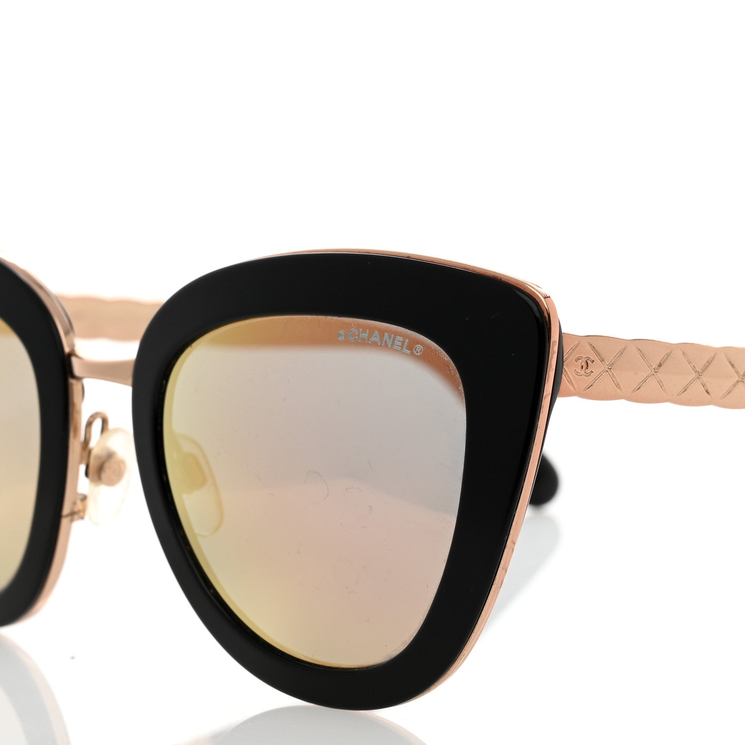 Chanel Cat Eye Quilted Sunglasses 5368 Black Pink 8 of 8