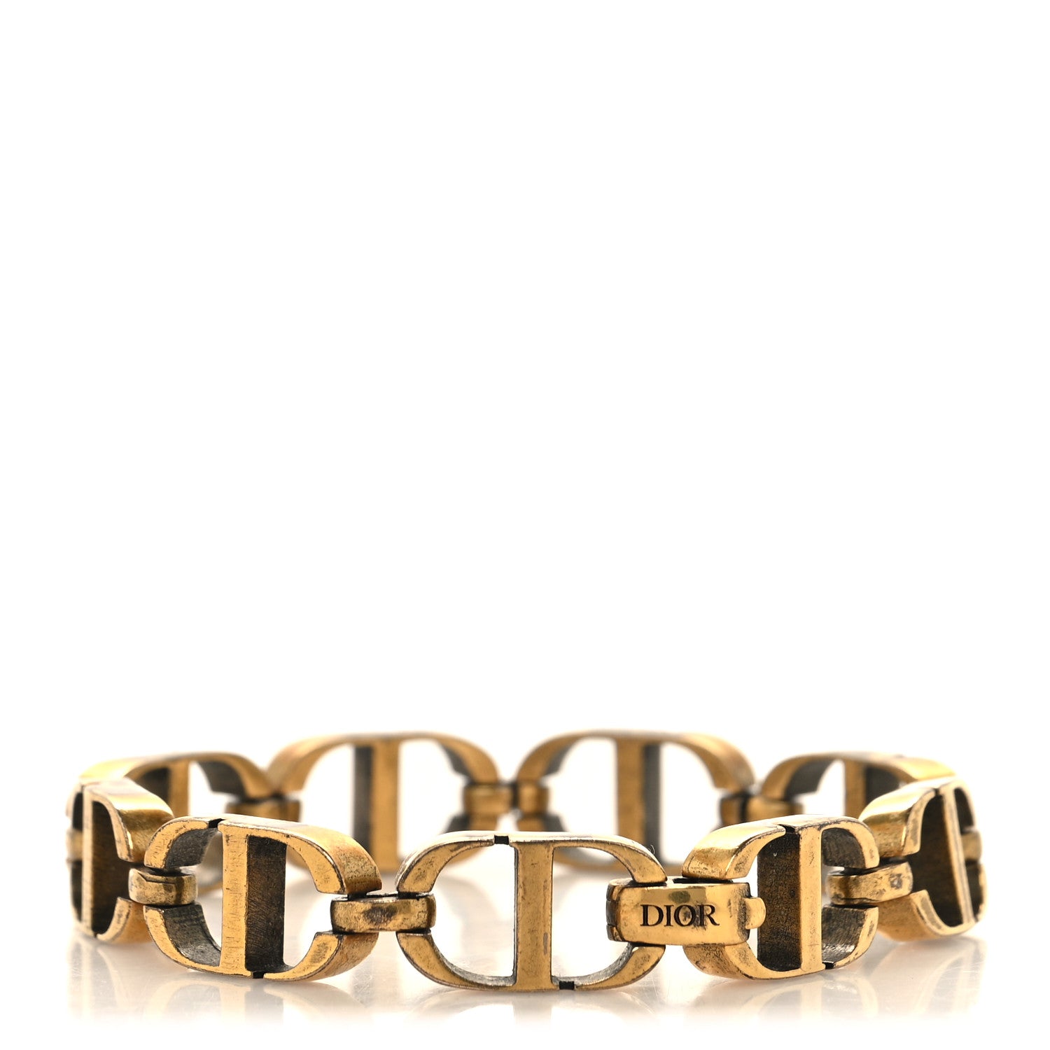 Christian Dior Metal CD Chain Bracelet Gold 1 of 4