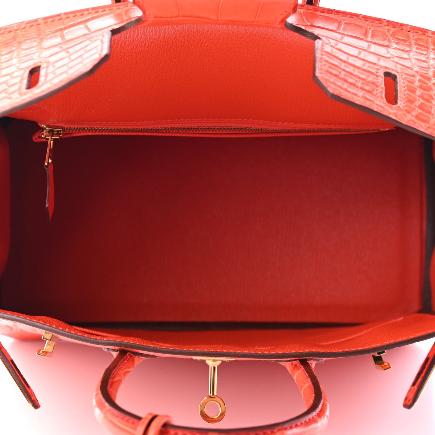 Matte Alligator Birkin 25 Orange Poppy