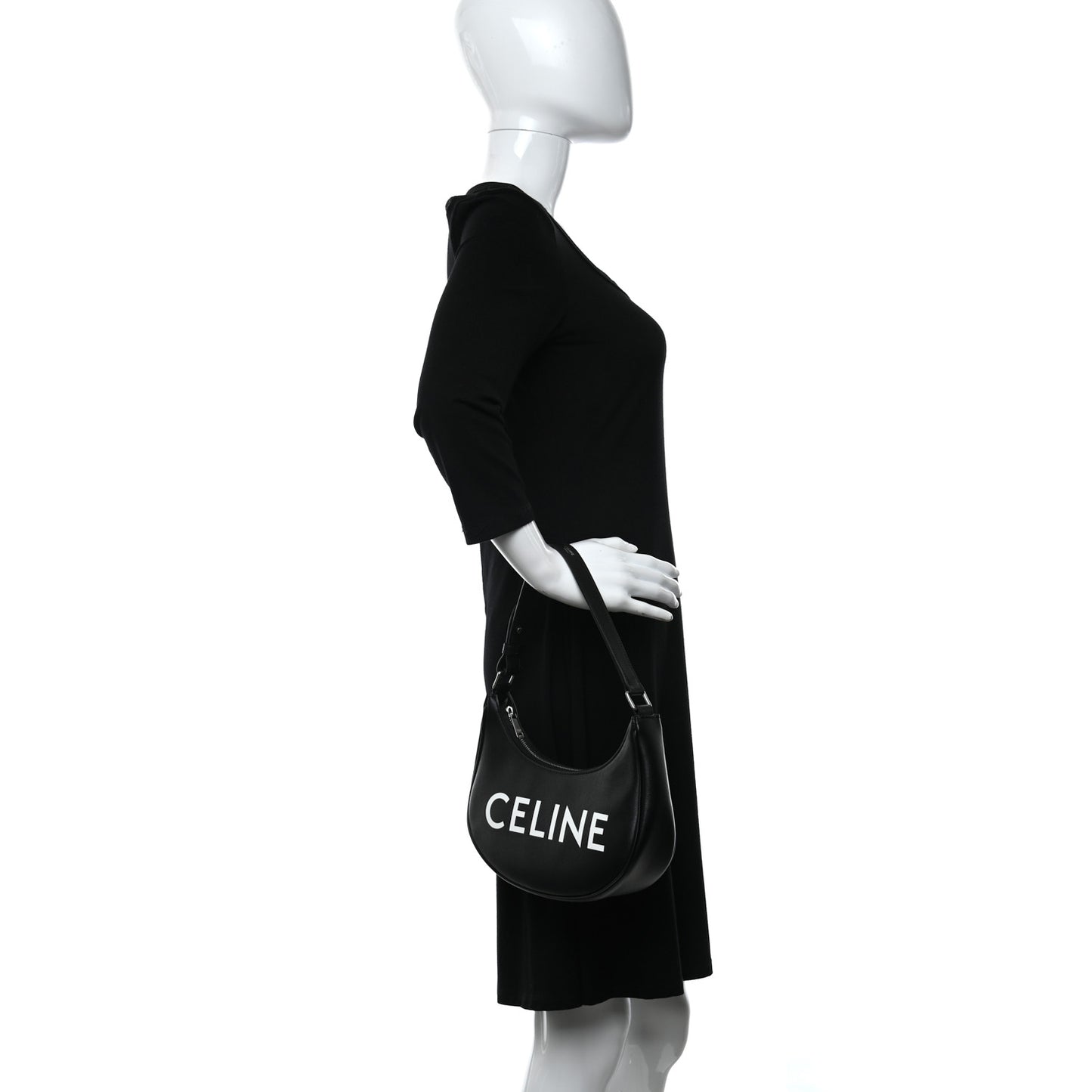 Calfskin Ava Shoulder Bag Black