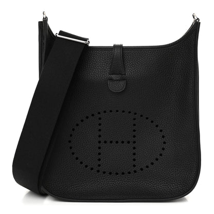 Hermes Taurillon Clemence Evelyne III PM Black 1 of 9