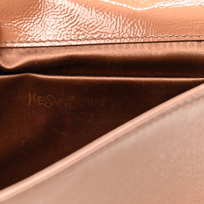 Saint Laurent Patent Calfskin Large Belle De Jour Clutch Nude 7 of 9