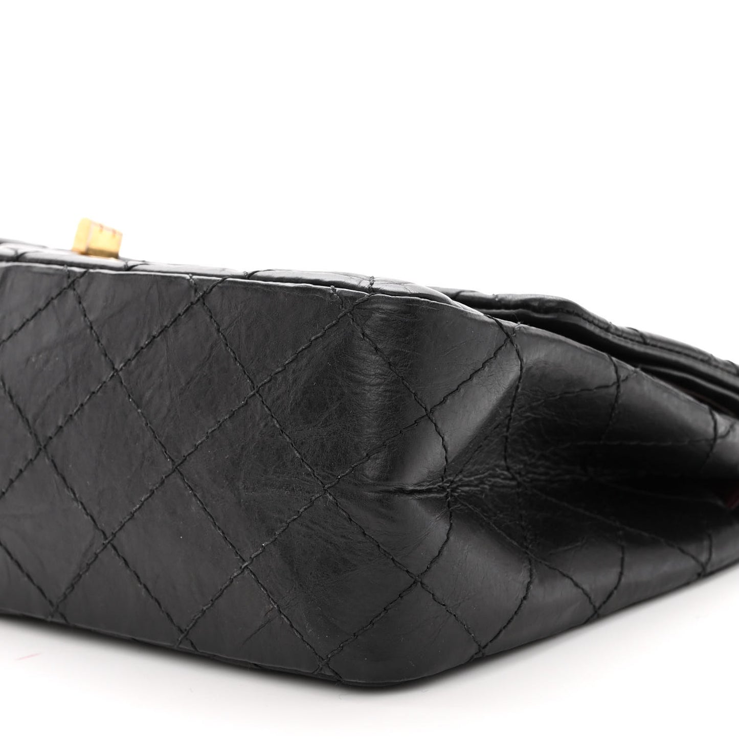 Aged Calfskin Quilted 2.55 Reissue 226 Flap Black