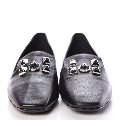 Hermes Goatskin Subtil Ballet Flats 37 Black 2 of 8
