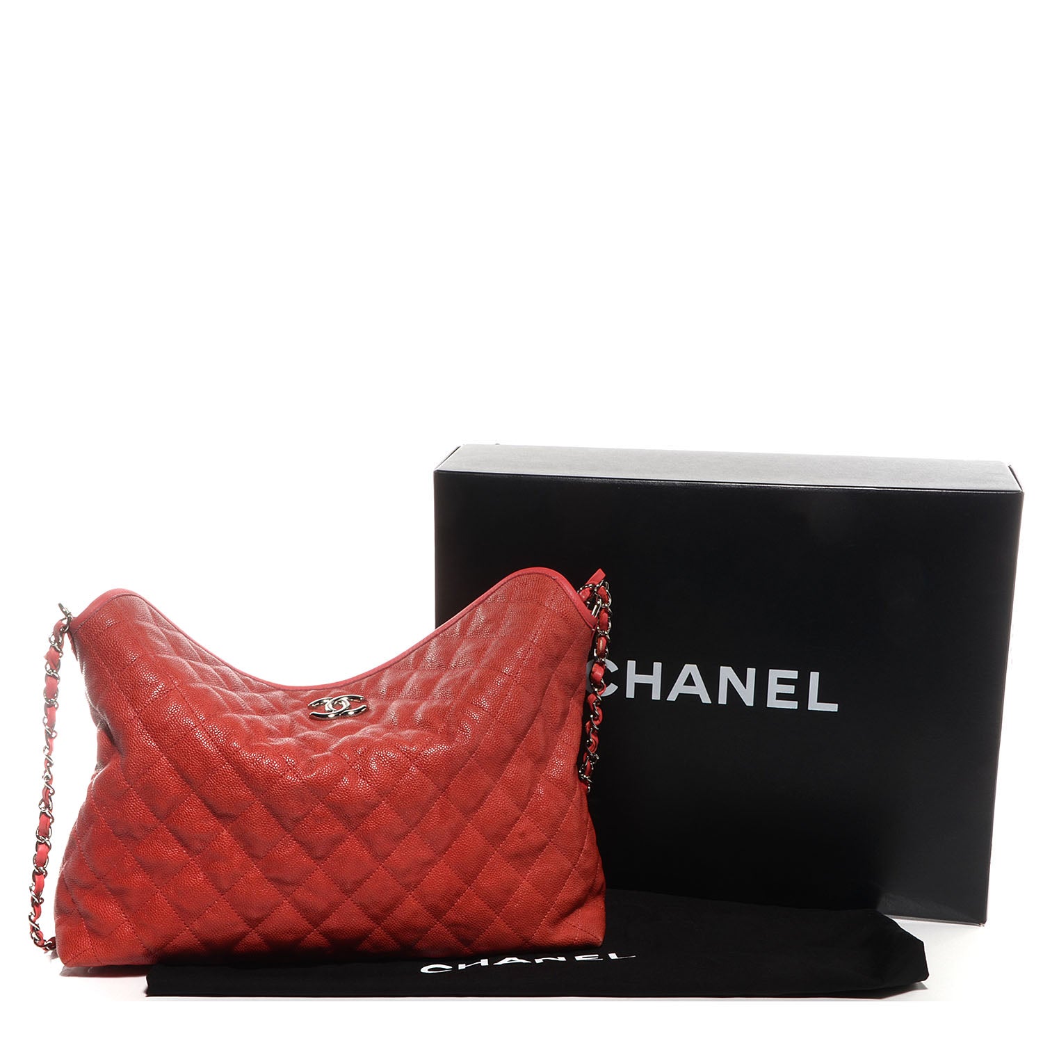 Chanel Caviar French Riviera Hobo Rouge 5 of 8
