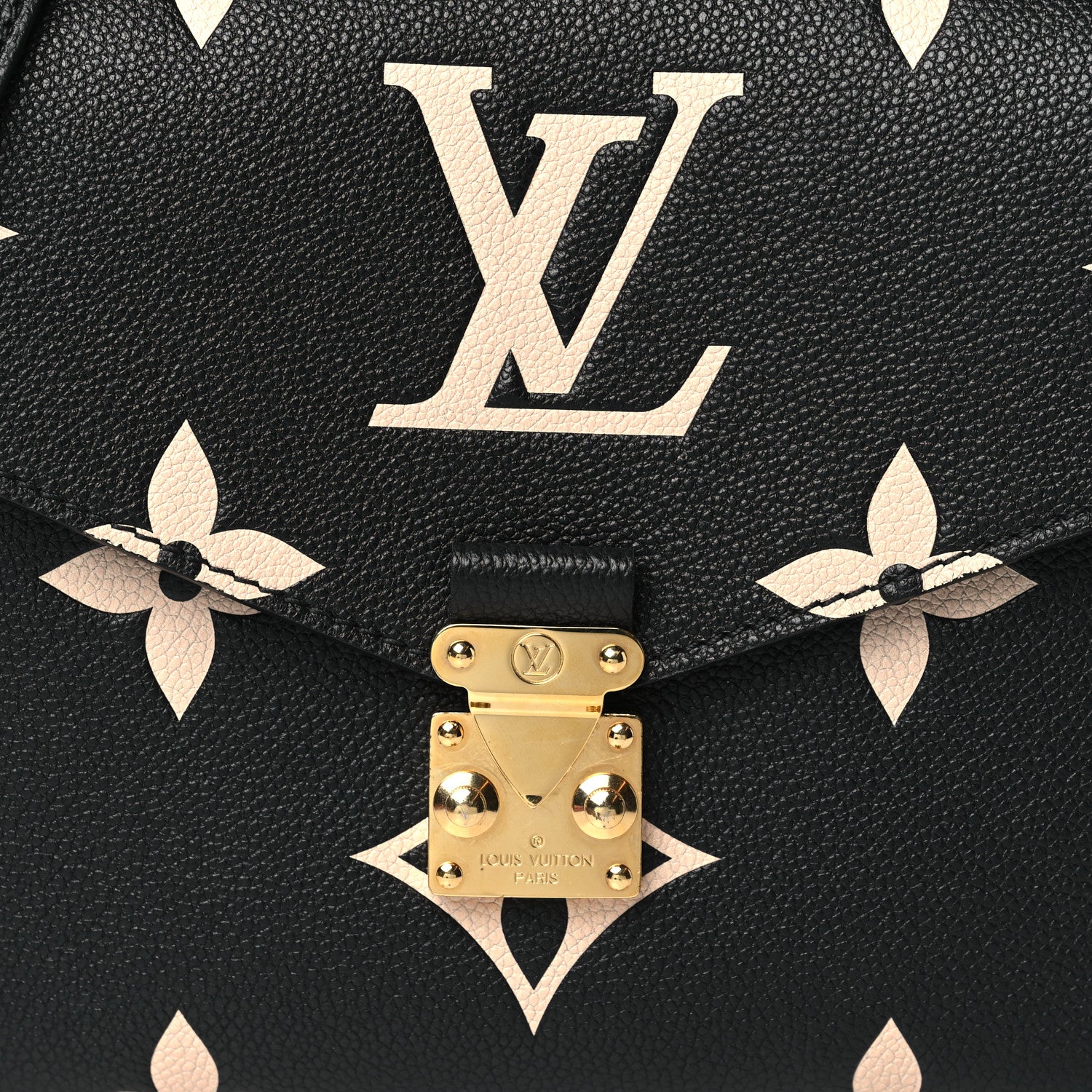 Louis Vuitton Empreinte Monogram Giant Pochette Metis Black Beige 7 of 9