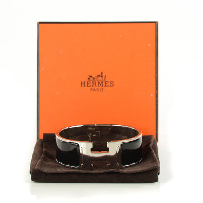 Hermes Enamel Wide Clic Clac H Bracelet PM Black 7 of 7