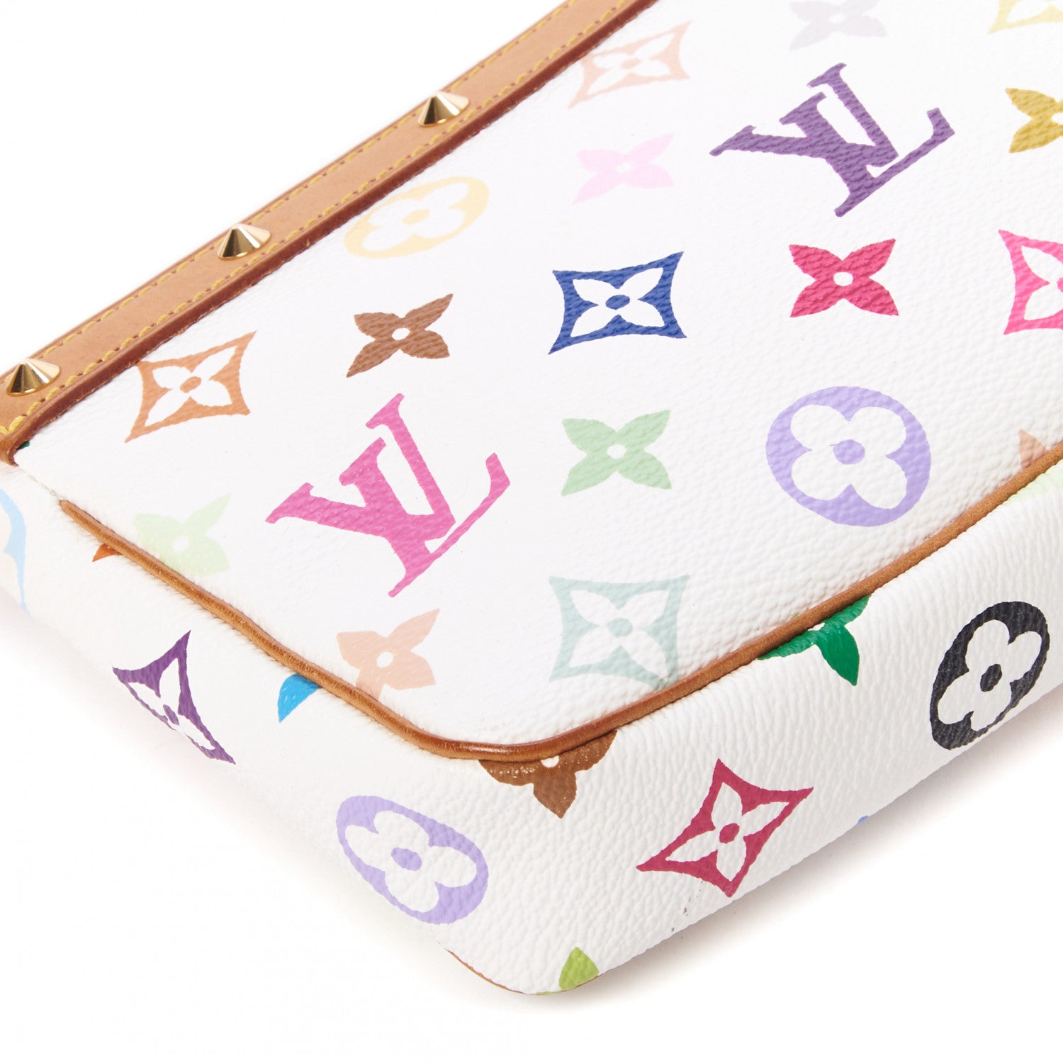 Louis Vuitton Monogram Multicolor Pochette Accessories White 5 of 7