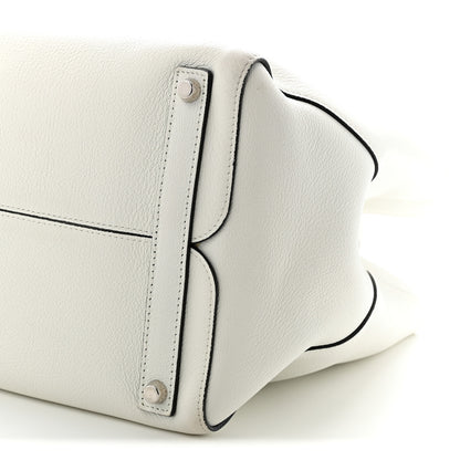 Christian Dior Supple Grained Calfskin Large Open Bar Tote White 10 of 13