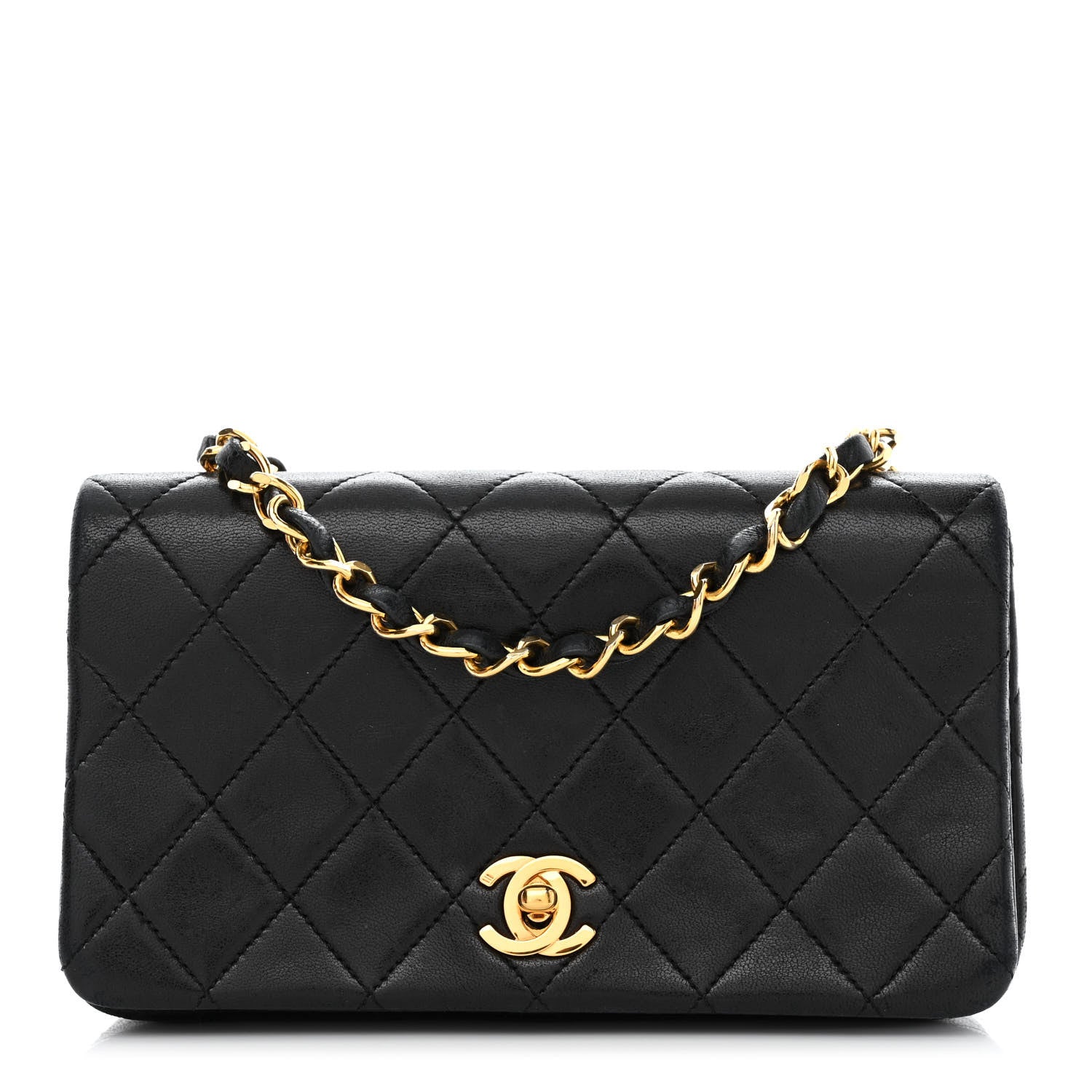 Chanel Lambskin Quilted Small Single Flap Black 1 of 12