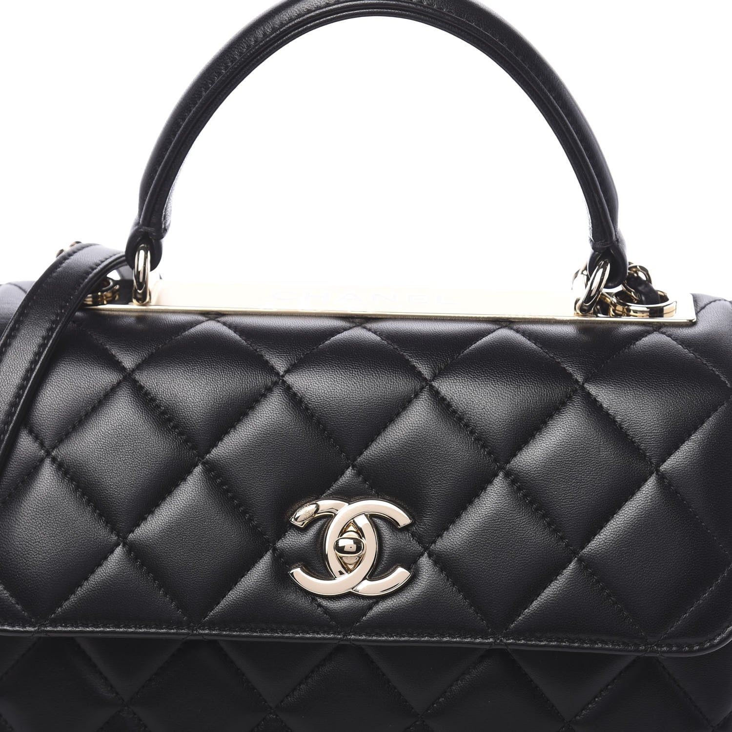 Chanel Lambskin Quilted Small Trendy CC Dual Handle Flap Bag Black 11 of 12