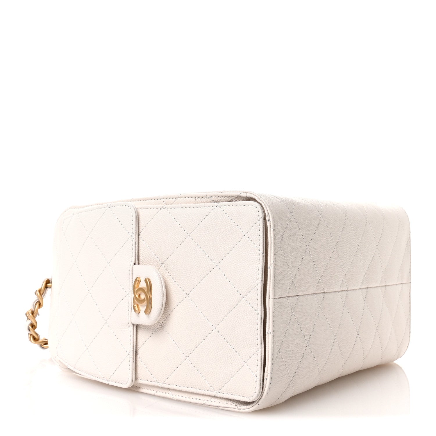 Chanel Caviar Quilted Small Chanel 25 Handbag White 4 of 11