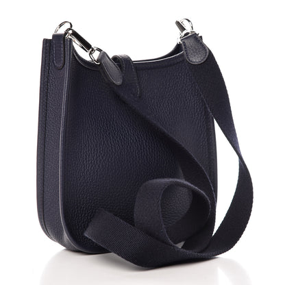 Hermes Taurillon Clemence Evelyne TPM Bleu Nuit 3 of 11