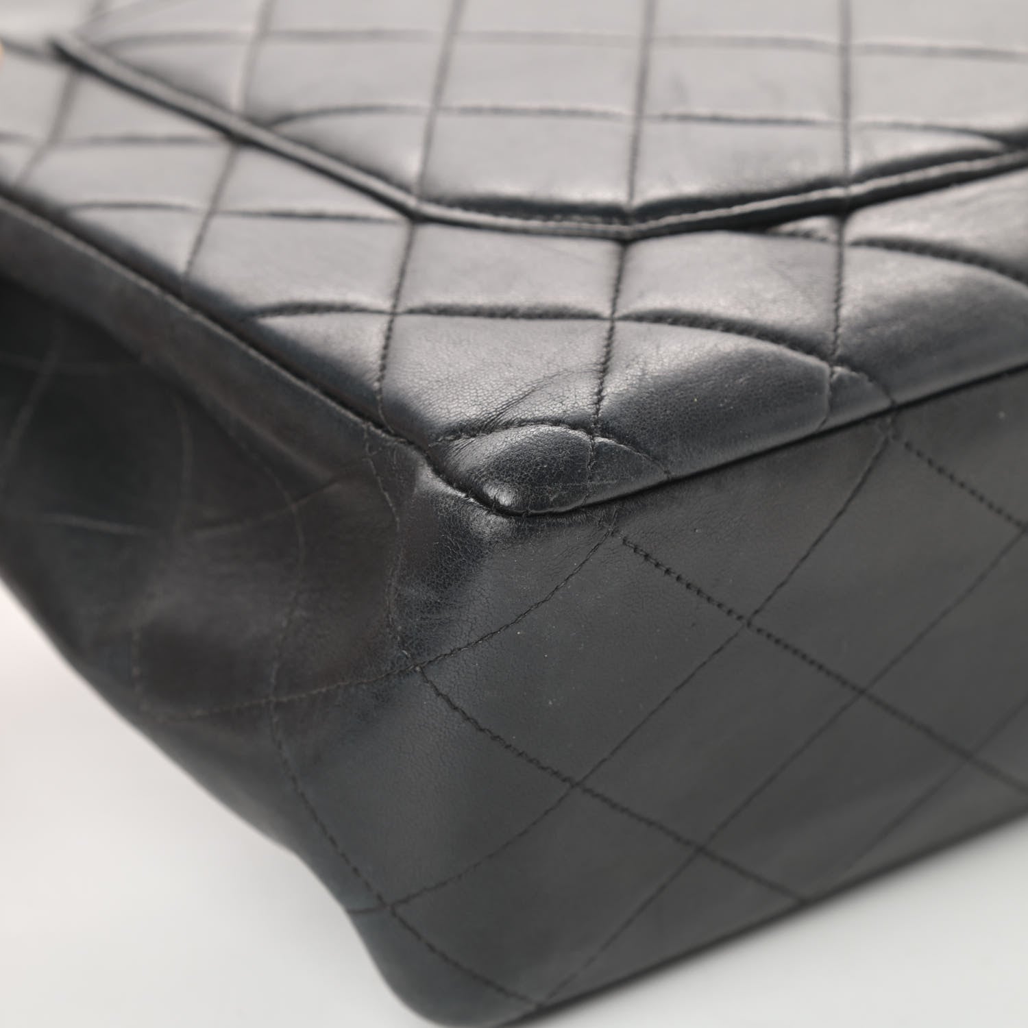 Chanel Lambskin Quilted XL Jumbo Single Flap Black 13 of 19