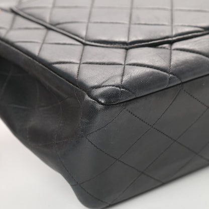 Chanel Lambskin Quilted XL Jumbo Single Flap Black 13 of 19