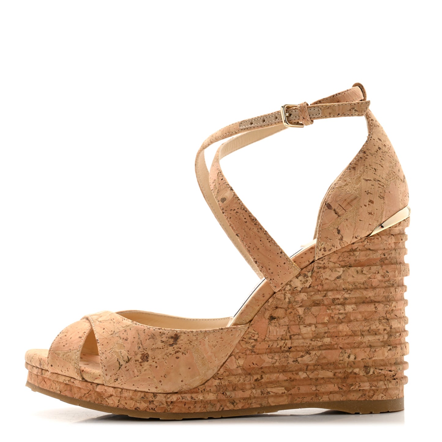 Laser Striped Cork Alanah 105 Wedge 38 Natural
