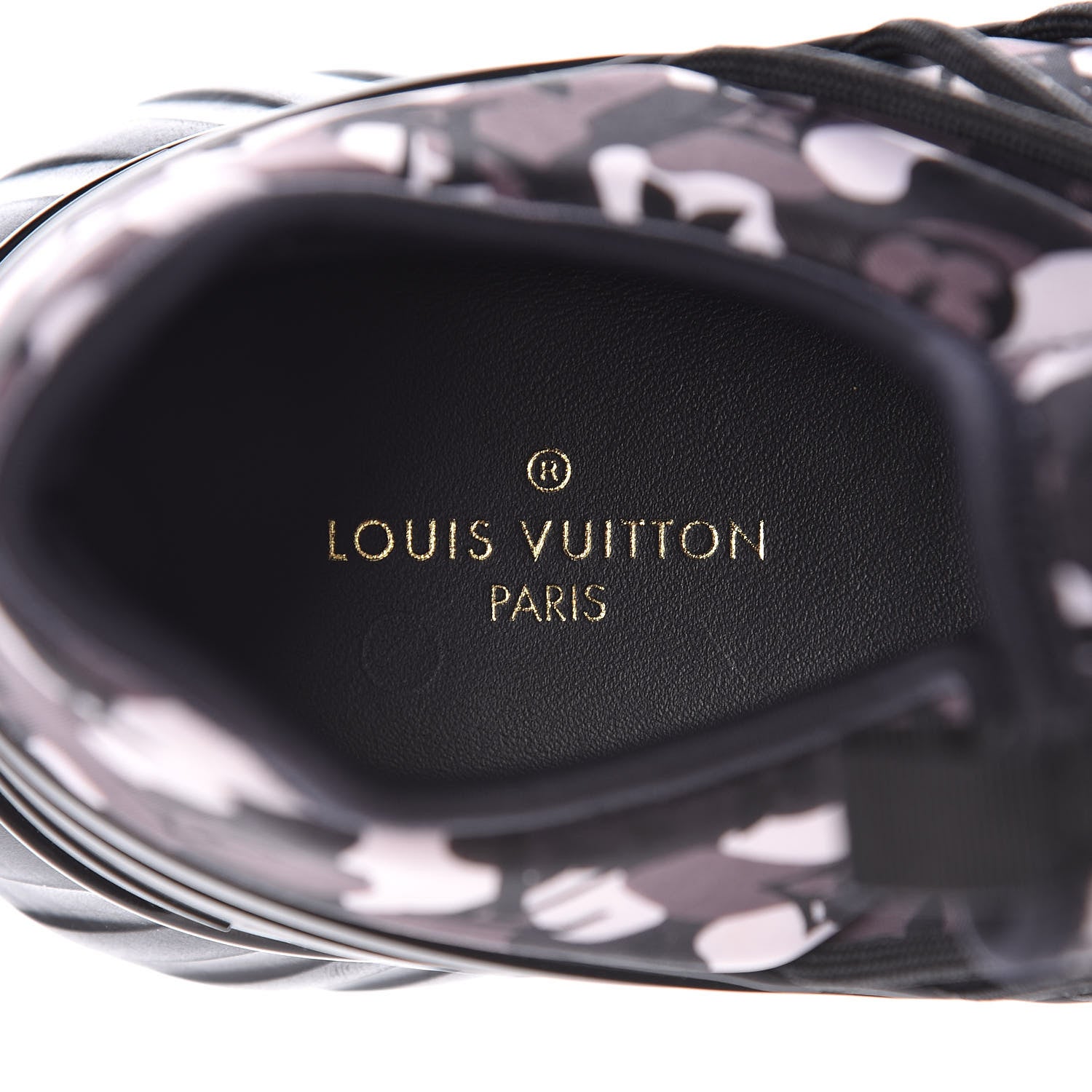 Louis Vuitton Neoprene Mesh Rubber Monogram Camo Fastlane Low Sneakers 10 Black 7 of 7