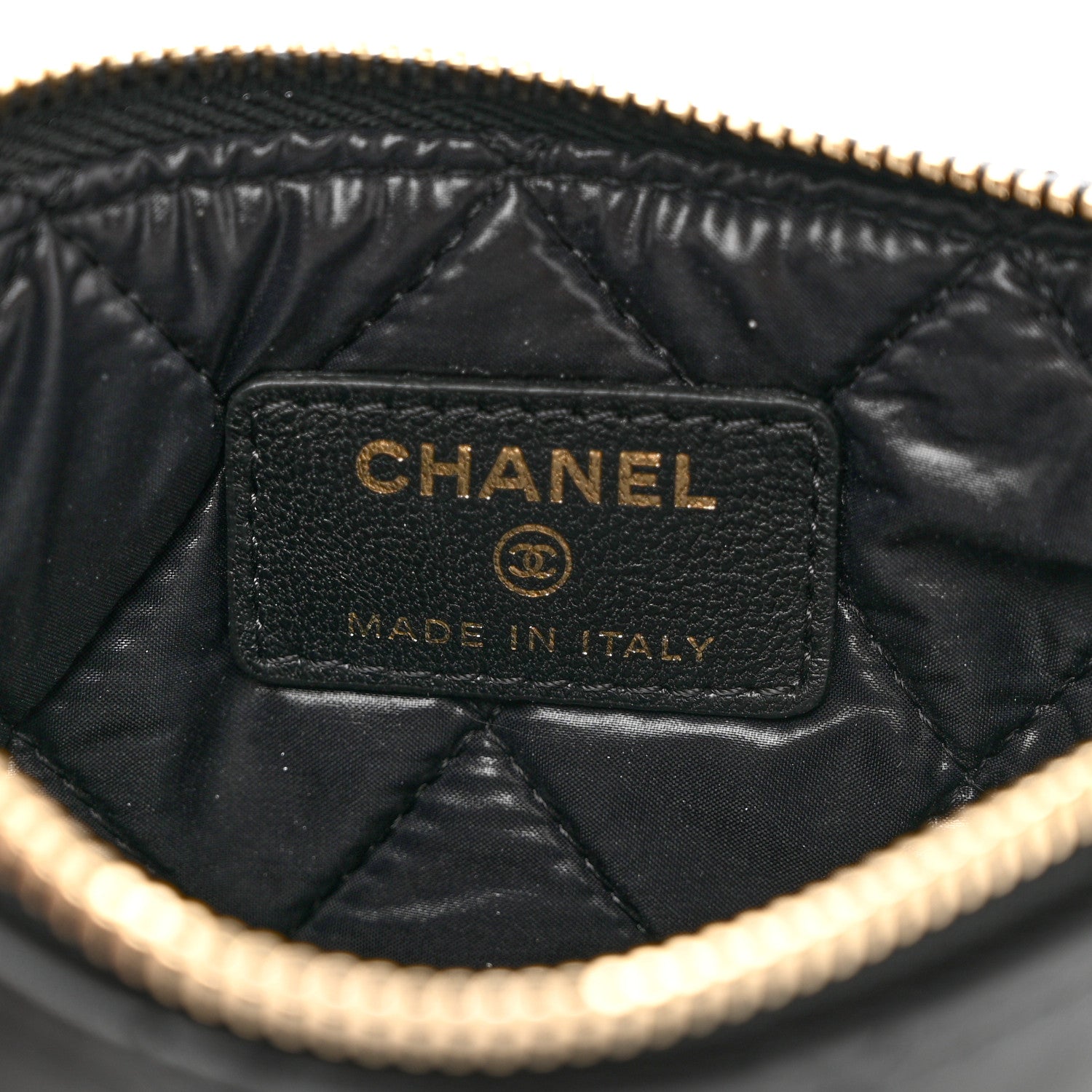 Chanel Lambskin Quilted Small Casino Cosmetic Case Black 6 of 8