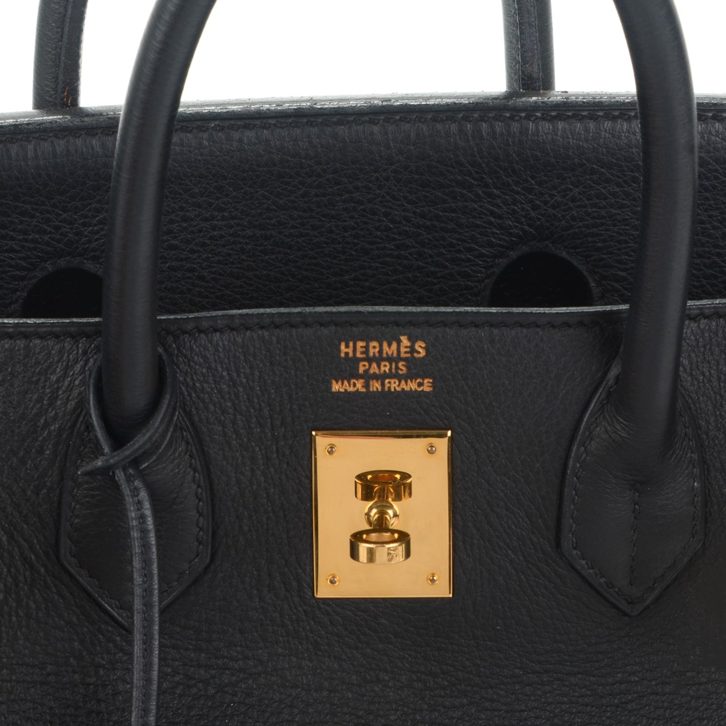 Taurillon Clemence HAC Birkin 32 Black