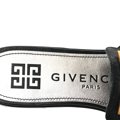 Givenchy Goatskin 4G Flat Sandals 38 Black 7 of 8