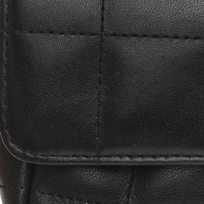 Chanel Lambskin Quilted Mini Chocolate Bar Camellia Flap Black 15 of 15