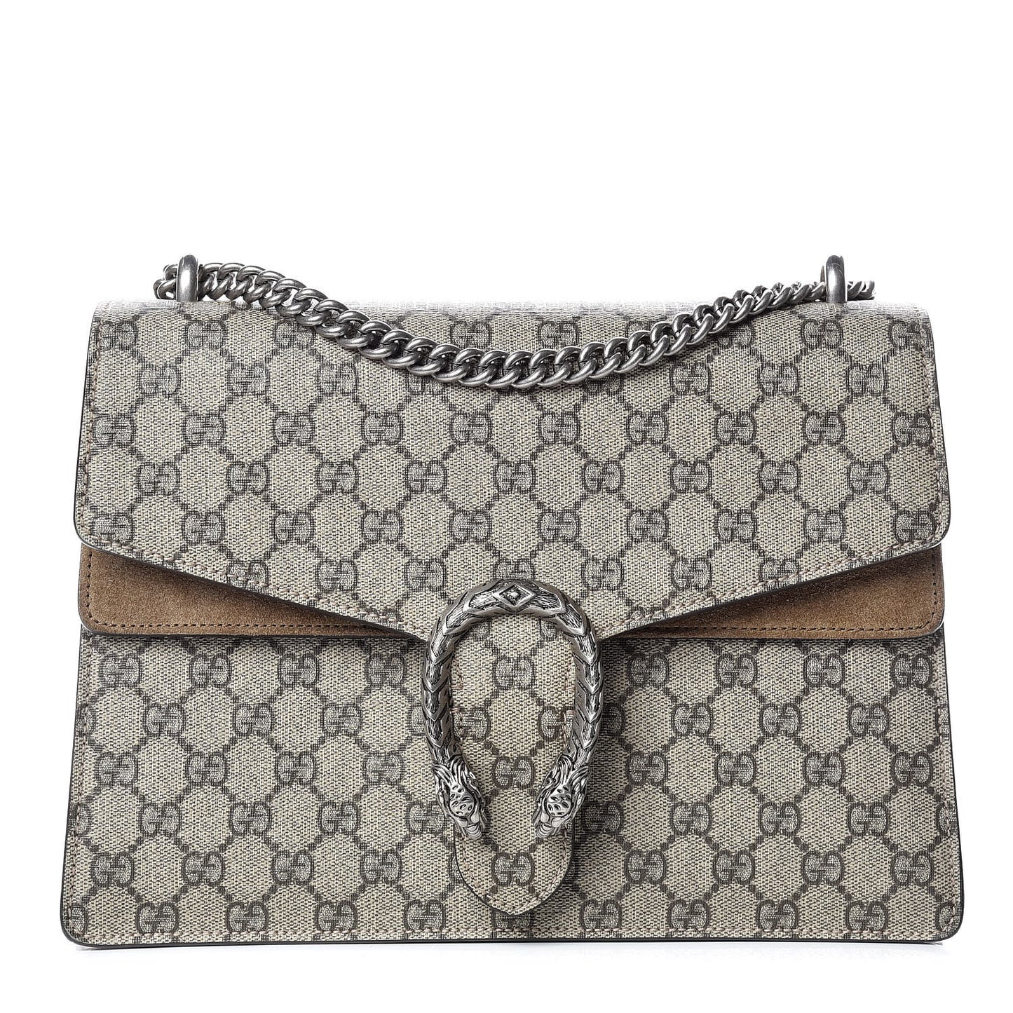 GG Supreme Monogram Medium Dionysus Shoulder Bag Taupe