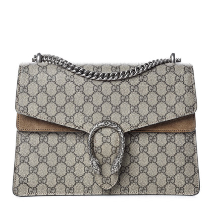 Gucci GG Supreme Monogram Medium Dionysus Shoulder Bag Taupe 1 of 9