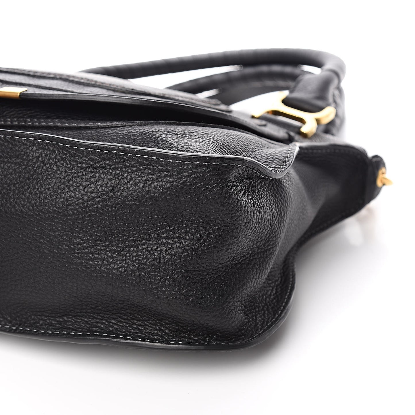 Calfskin Medium Marcie Satchel Black