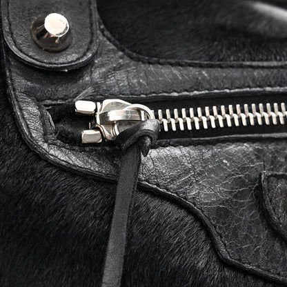 Balenciaga Pony Hair Silver Classic Hardware City Black 14 of 14