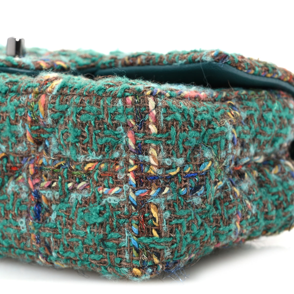 Chanel Tweed Quilted Mini Rectangular Flap Green 10 of 10