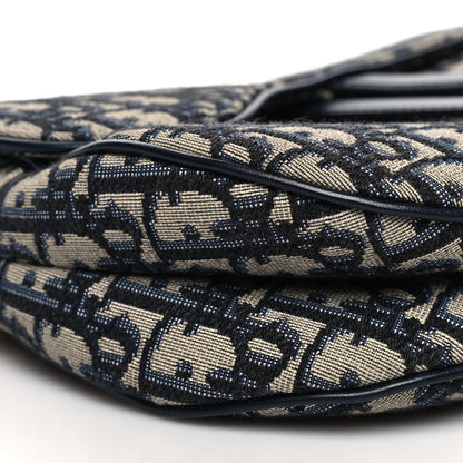 Christian Dior Oblique Saddle Bag Blue 9 of 13