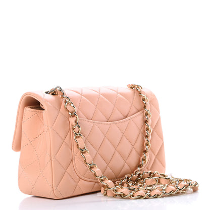 Chanel Lambskin Quilted Mini Rectangular Flap Light Pink 3 of 10