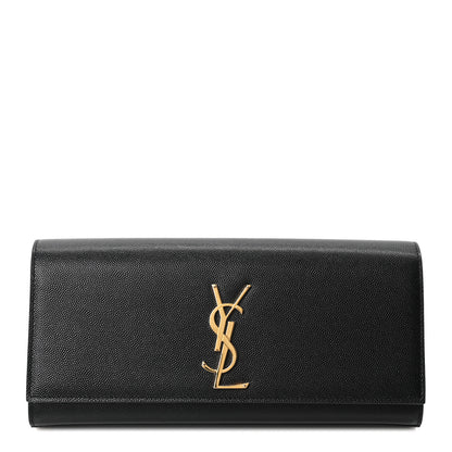 Saint Laurent Grain De Poudre Monogram Cassandre Clutch Black 1 of 9