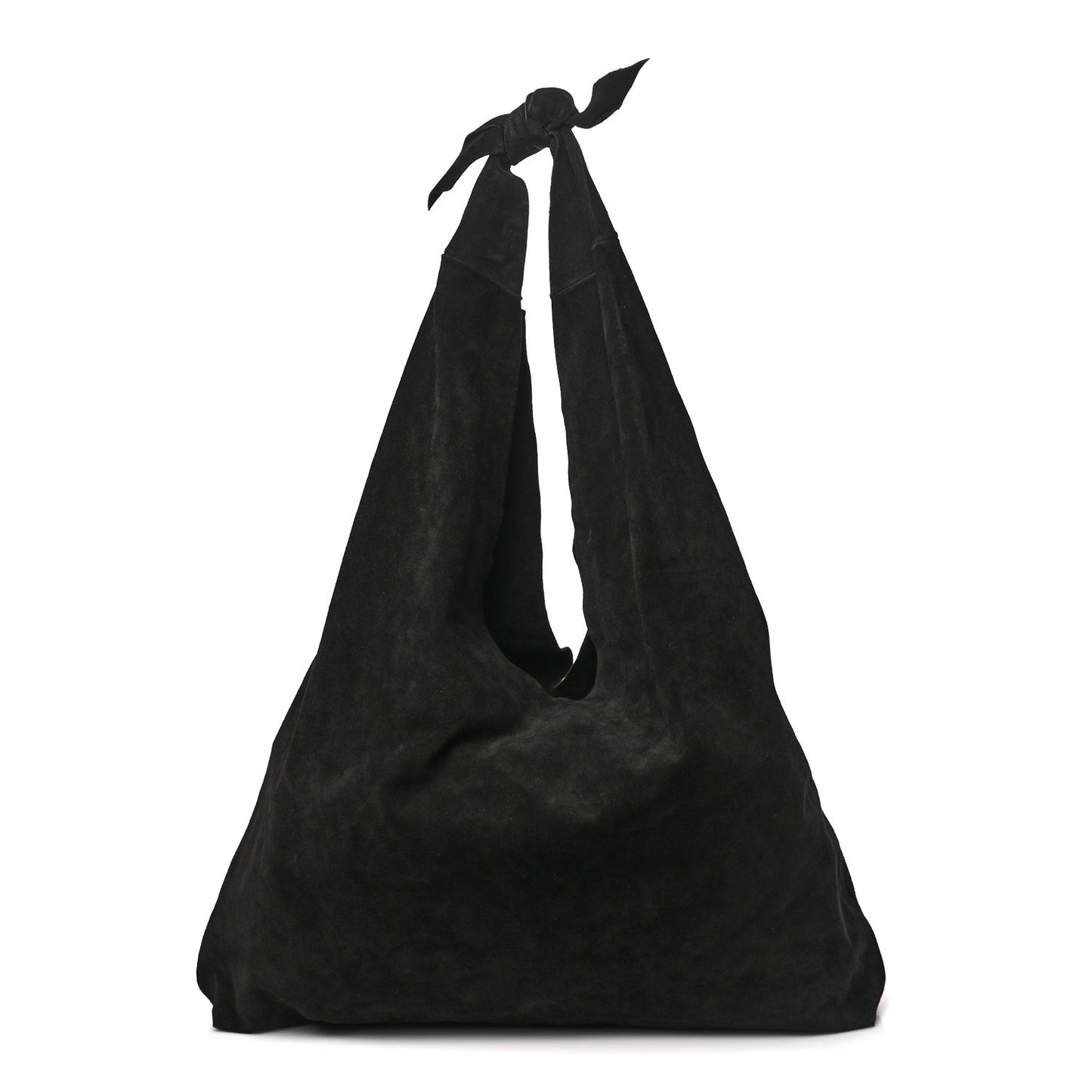 Suede Bindle Bag Black
