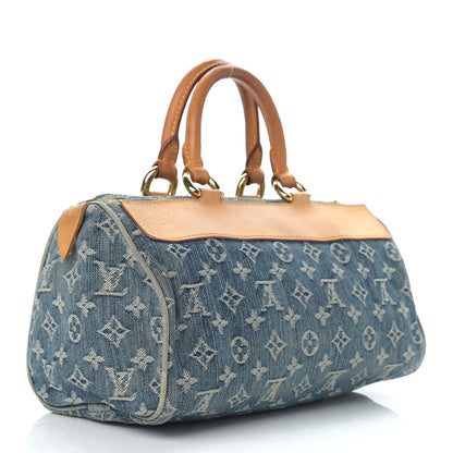 Louis Vuitton Monogram Denim Neo Speedy Blue 3 of 14