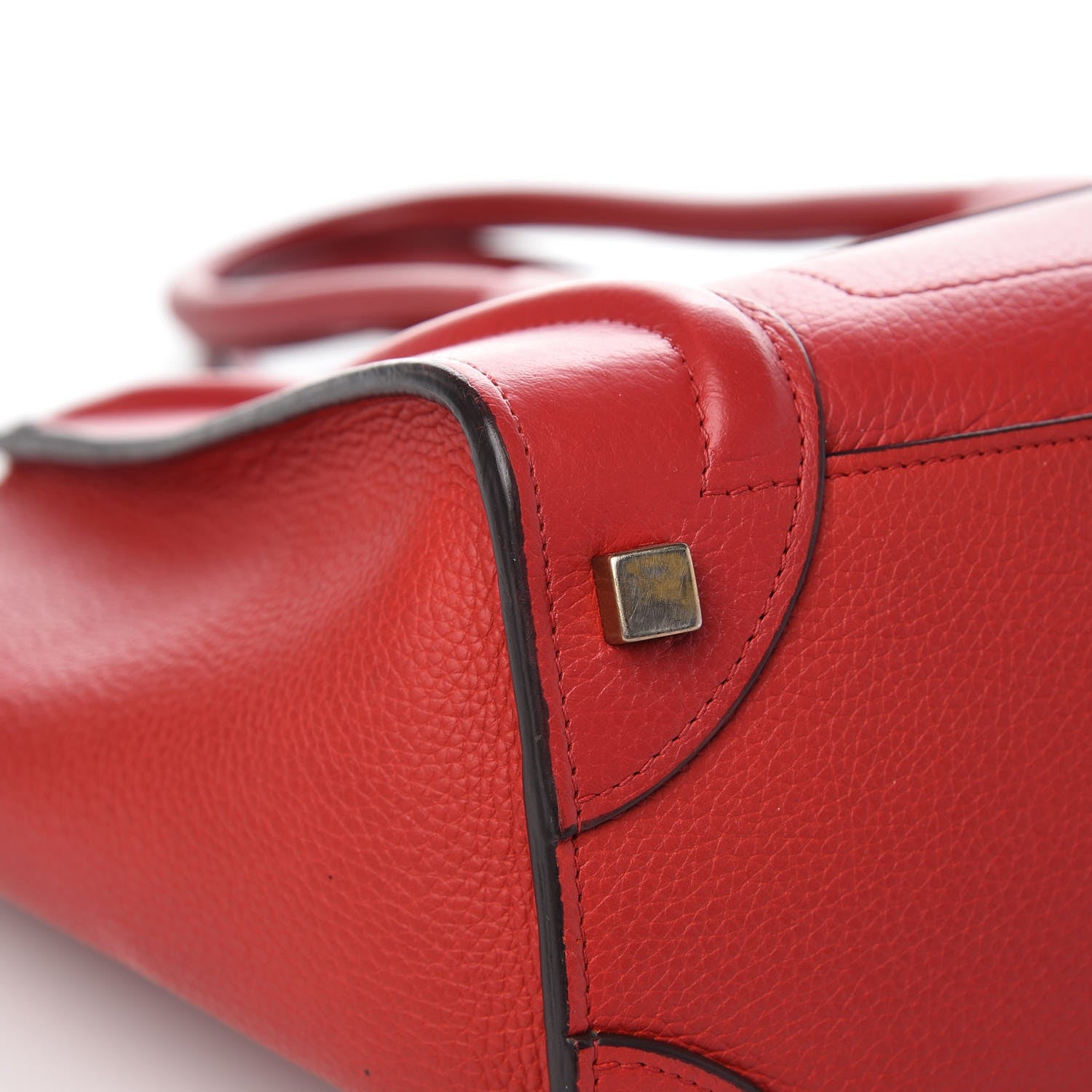 Celine Baby Grained Calfskin Micro Luggage Red 14 of 15