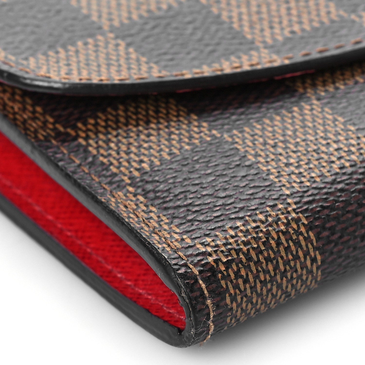 Louis Vuitton Damier Ebene Emilie Wallet Red 7 of 8