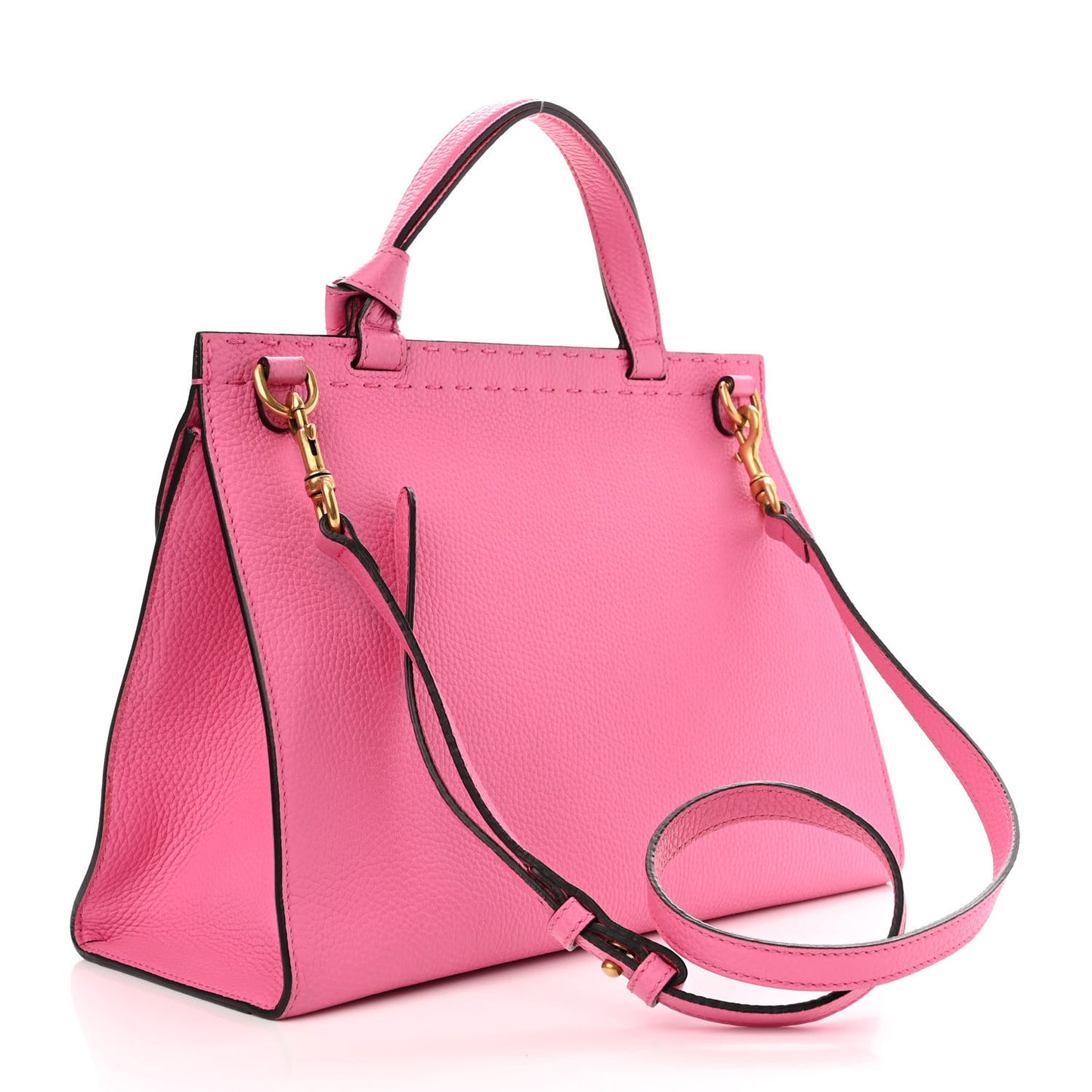 Calfskin Small GG Marmont Top Handle Bag Pink Tropical Flower