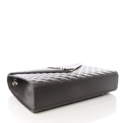 Saint Laurent Grain De Poudre Textured Mixed Matelasse Large Triquilt Monogram Satchel Earth 3 of 8