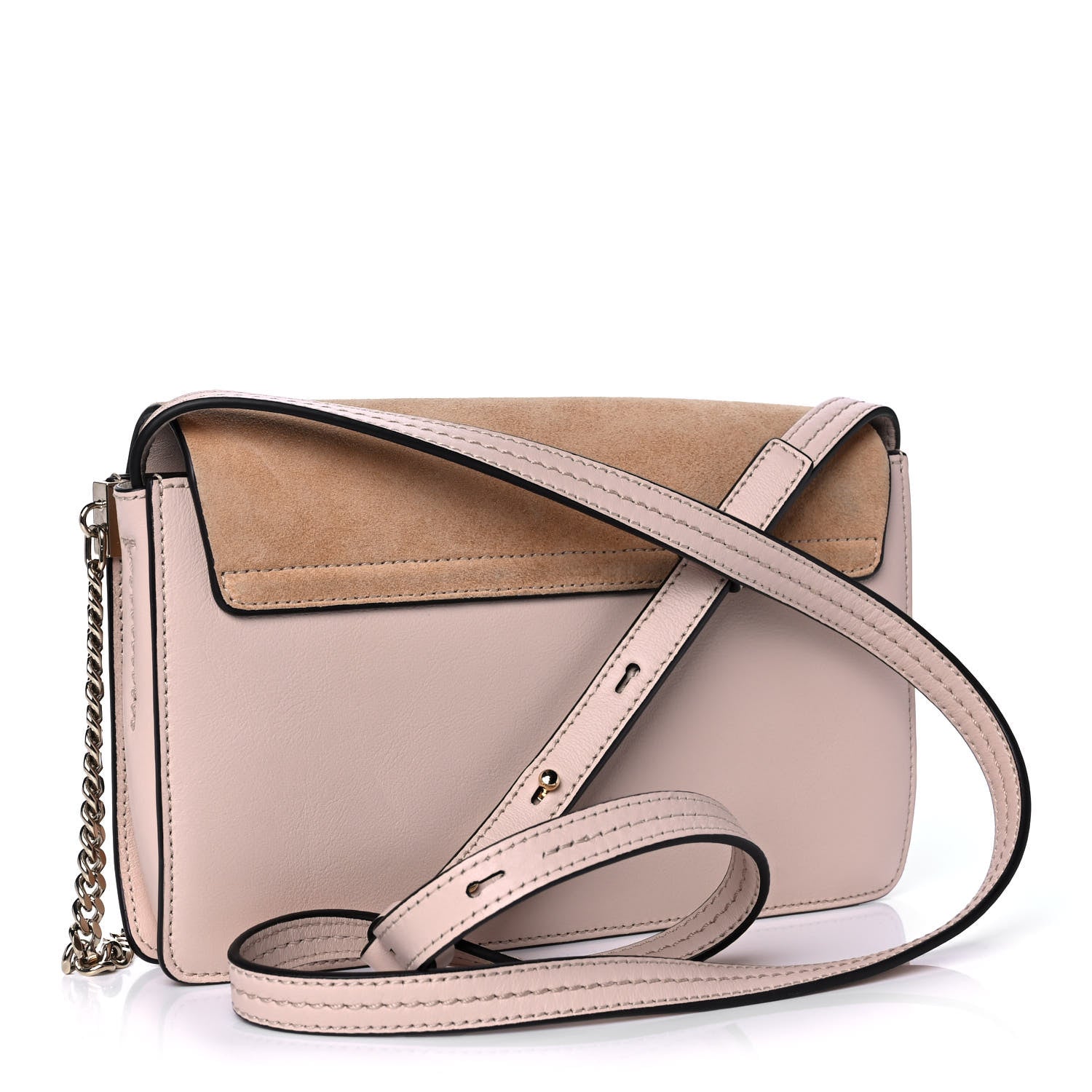 Chloe Suede Calfskin Small Faye Shoulder Bag Blushy Pink 3 of 11