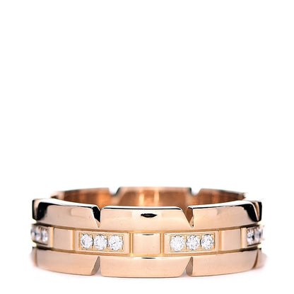 Cartier 18K Yellow Gold Diamond Tank Francaise Band Ring 54 6.75 3 of 6