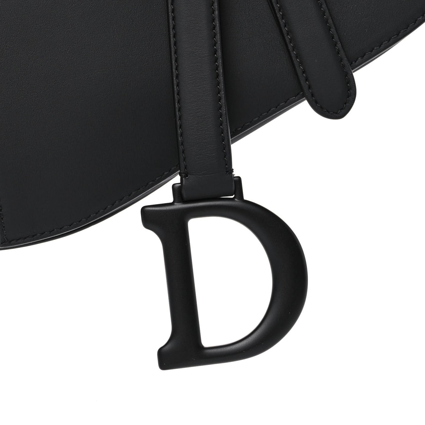 Ultra Matte Calfskin Saddle Bag Black