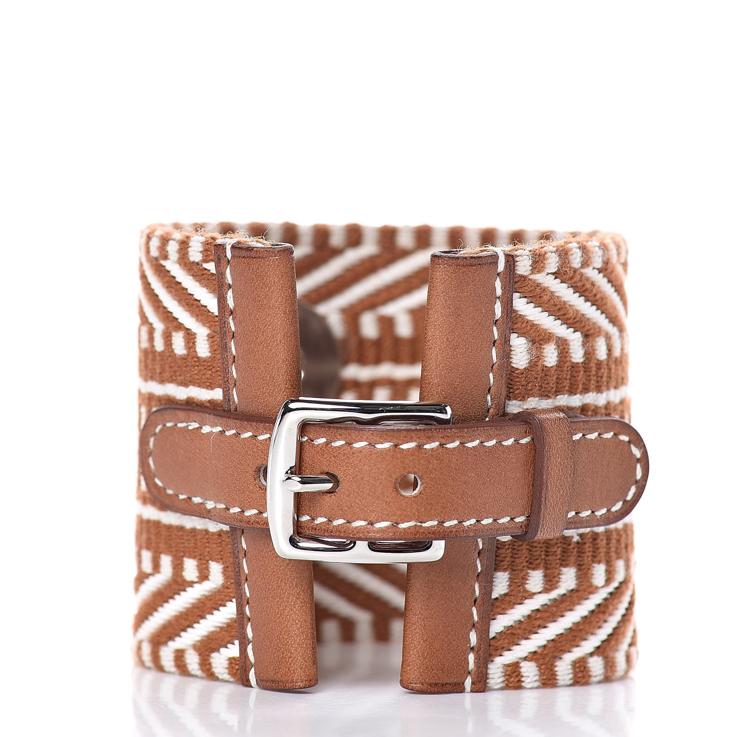 Hermes Toile Sombrero CDC Bracelet T2 Ecru Gold 4 of 6