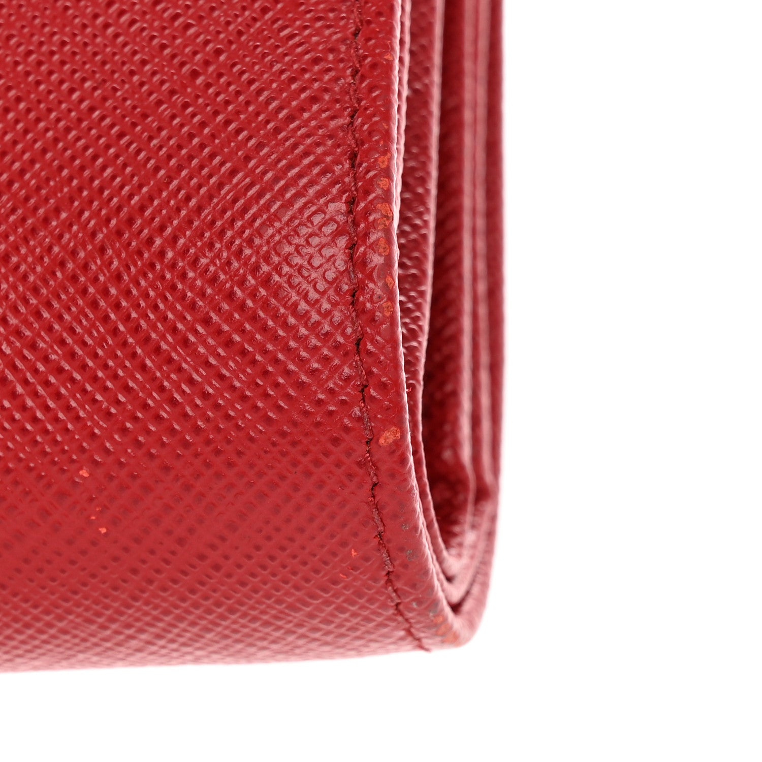 Prada Saffiano Metal Medium Wallet Rosso 11 of 13