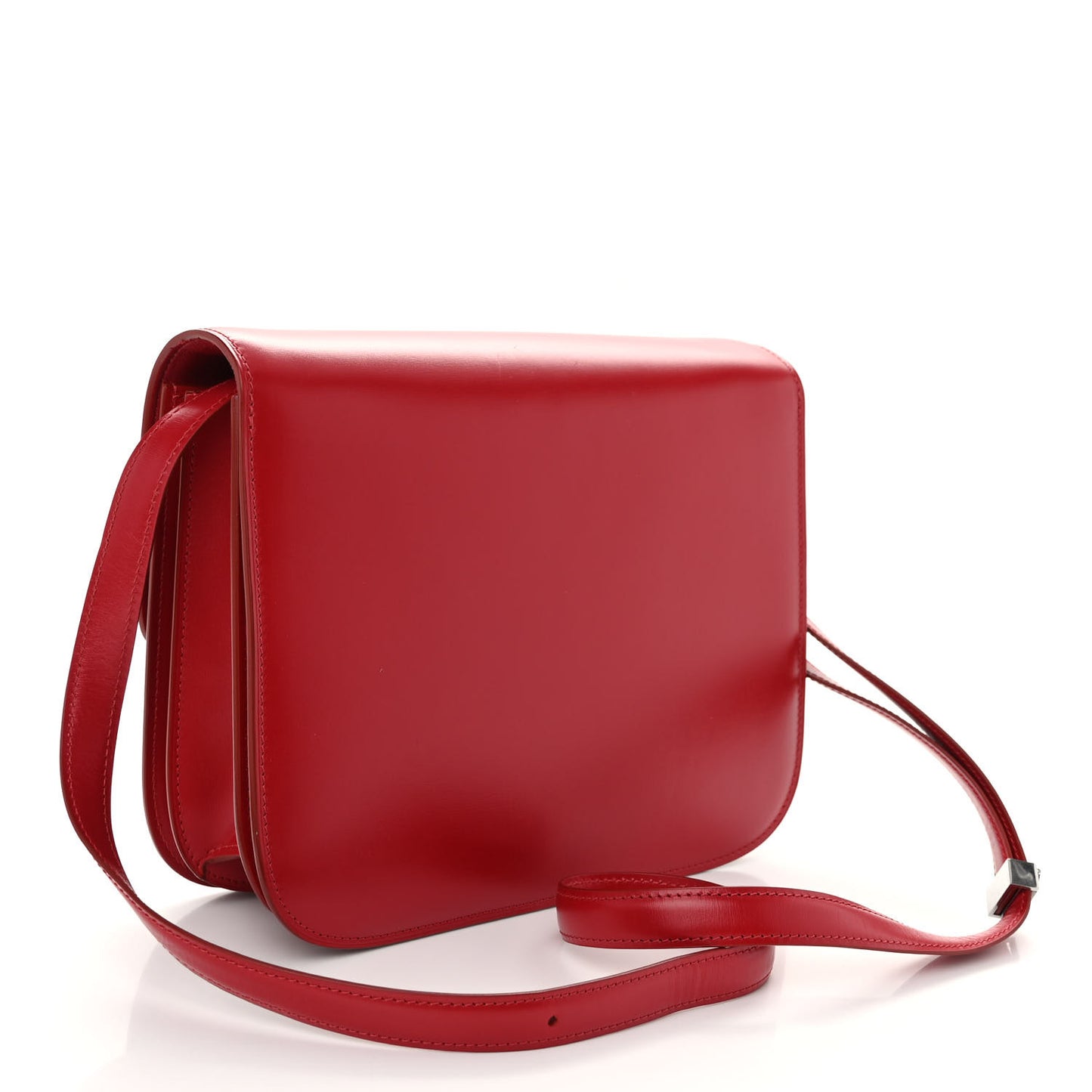 Box Calfskin Medium Classic Box Flap Bag Red