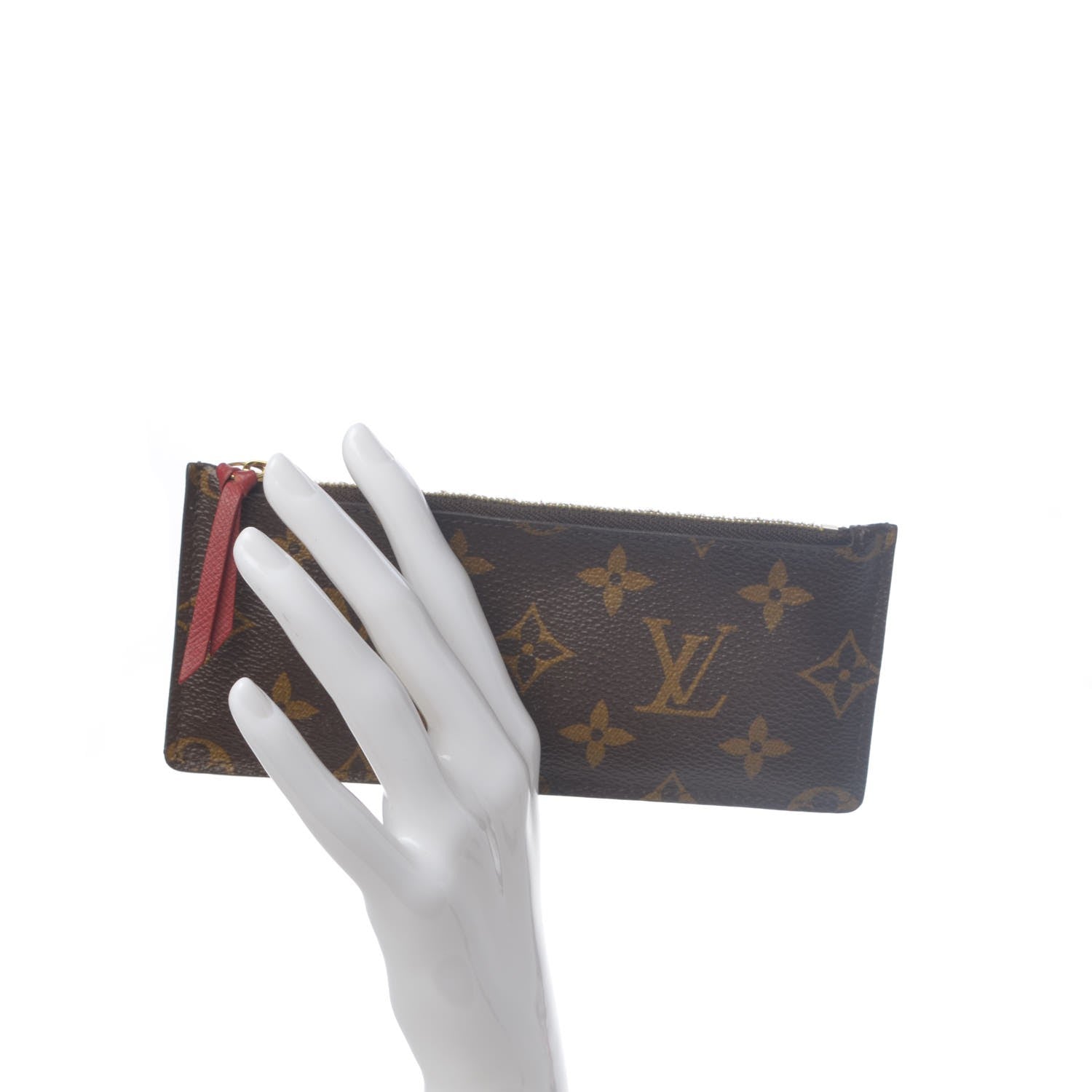 Louis Vuitton Monogram Josephine Wallet Zippered Insert Red 2 of 7