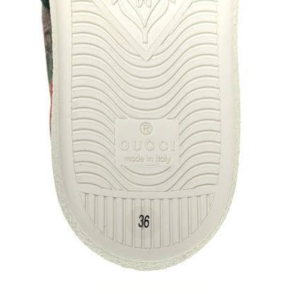 Gucci GG Supreme Monogram Strawberry Web Womens Ace Sneakers 36 Beige Multicolor Red Green 6 of 9