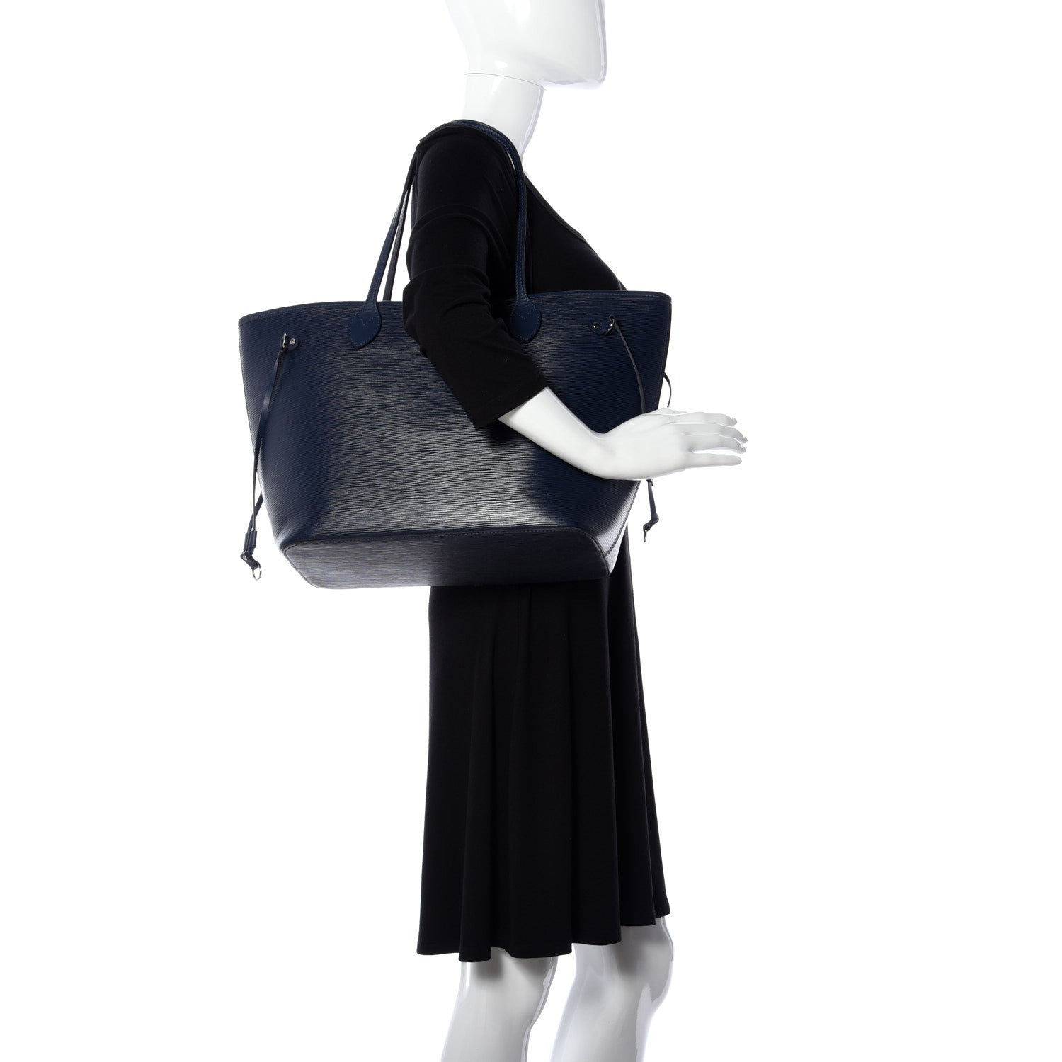 Louis Vuitton Epi Neverfull MM Indigo 2 of 8