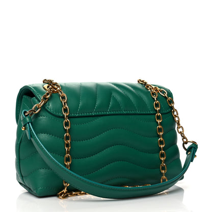 Louis Vuitton Calfskin New Wave Chain Bag MM NM Emerald 3 of 11