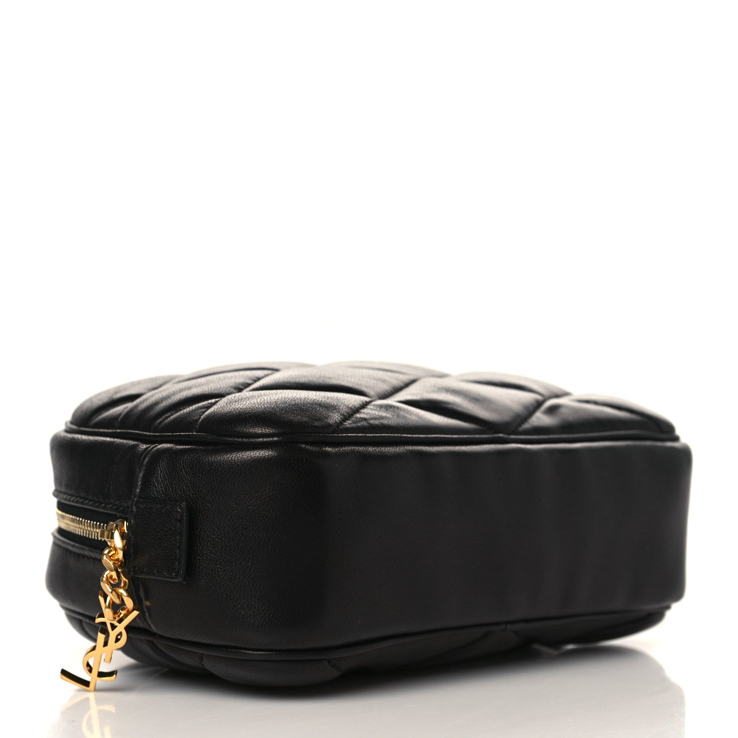 Lambskin Quilted Lolita Cosmetic Pouch Black